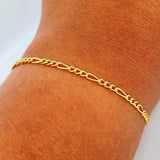 Figaro Bracelet 1.2gr / 7 3/4 in / 18K Gold +1 $