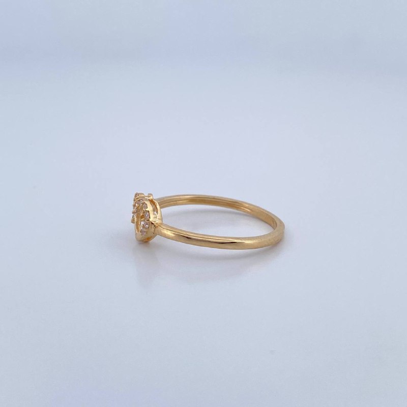 Heart Silhouette Ring 1.55gr / Size 6 / 18K Gold &