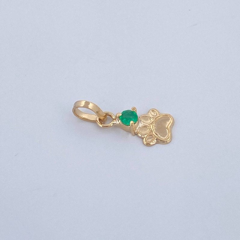 Pendant Paw Print Figure 0.3gr / 1/2 in / 18K Gold Yellow