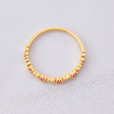 Interspersed Heart Ring 1.3g / T6 1/4 Yellow Gold 18K