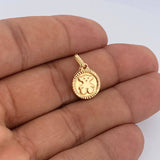 Dije Medalla Oso 0.95gr / 3/4 in / Oro Amarillo 18K &