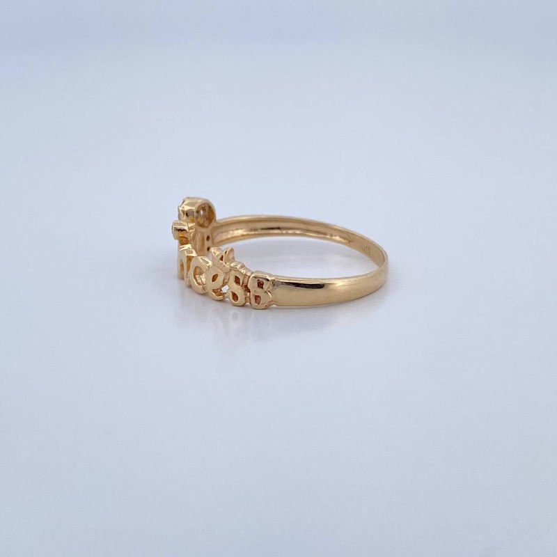 Princess Ring 1.55gr / Size 6 1/2 / 18K Gold &