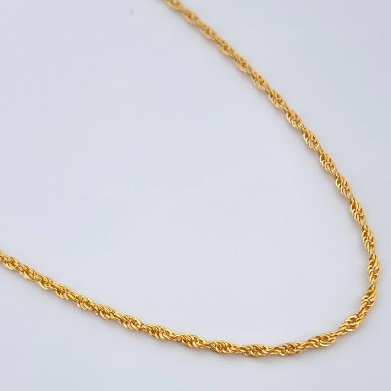 Rope Chain 1.1gr / 23 1/2 in / 18K Gold +3 +