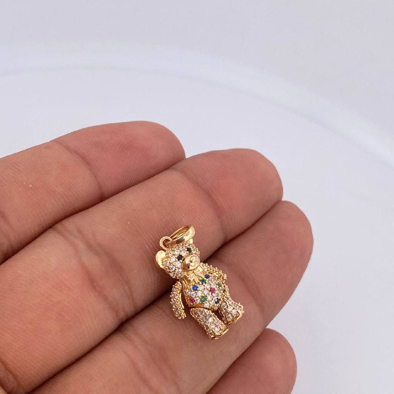 Articulated Bear Pendant 4gr / 1.0in / 18K Gold &
