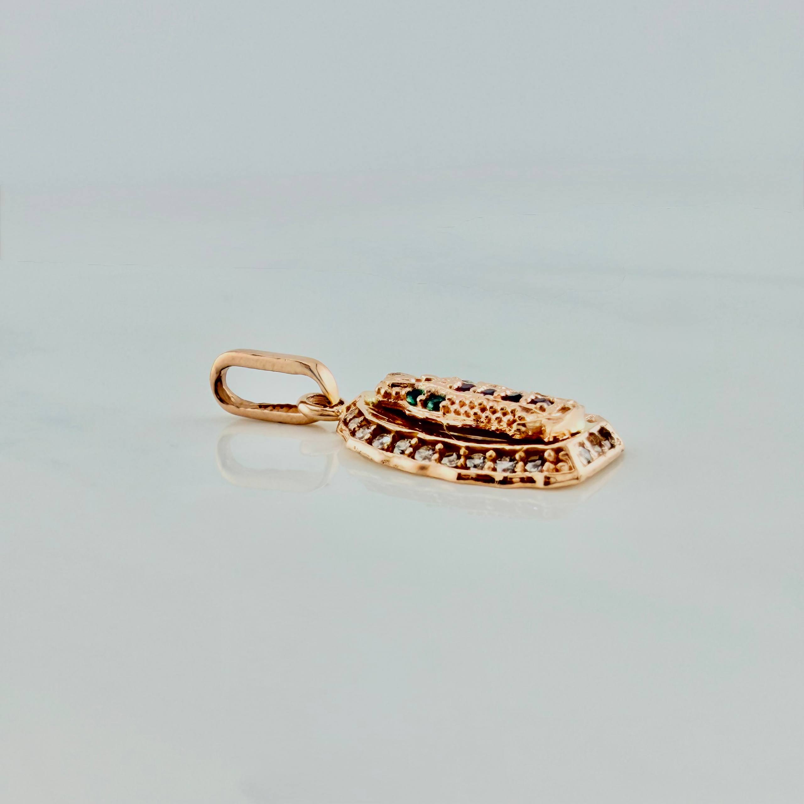 Pendant Virgin of Guadalupe 1.3 g / 3/4 in 18K Rose Gold