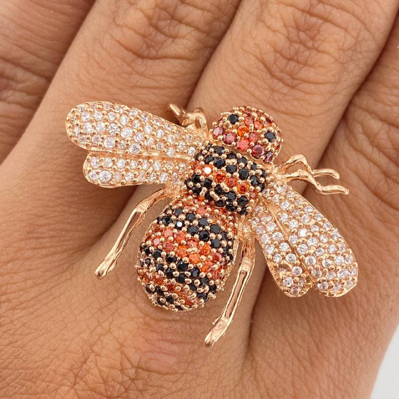 Anillo Abeja 8.5 g / T6 3/4 Oro Rosa 18K