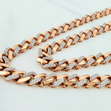 Cadena Cubana 29.4 g / 24 1/4 in / 6.5 mm Oro Rosa 18K