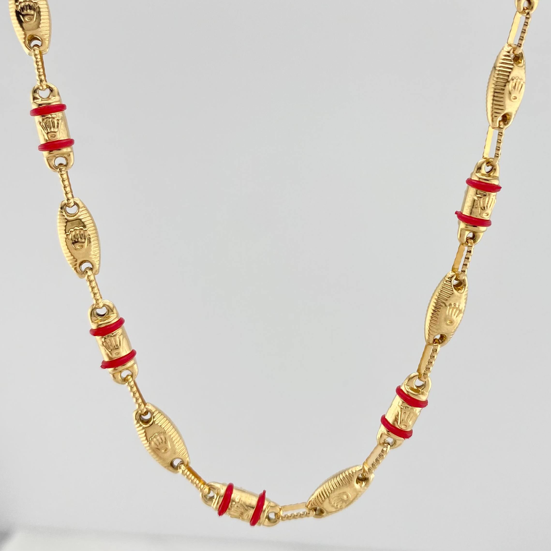 Rustic Chain Crown 15.05 g / 24 1/2 in / 3.8 mm 18K Yellow Gold