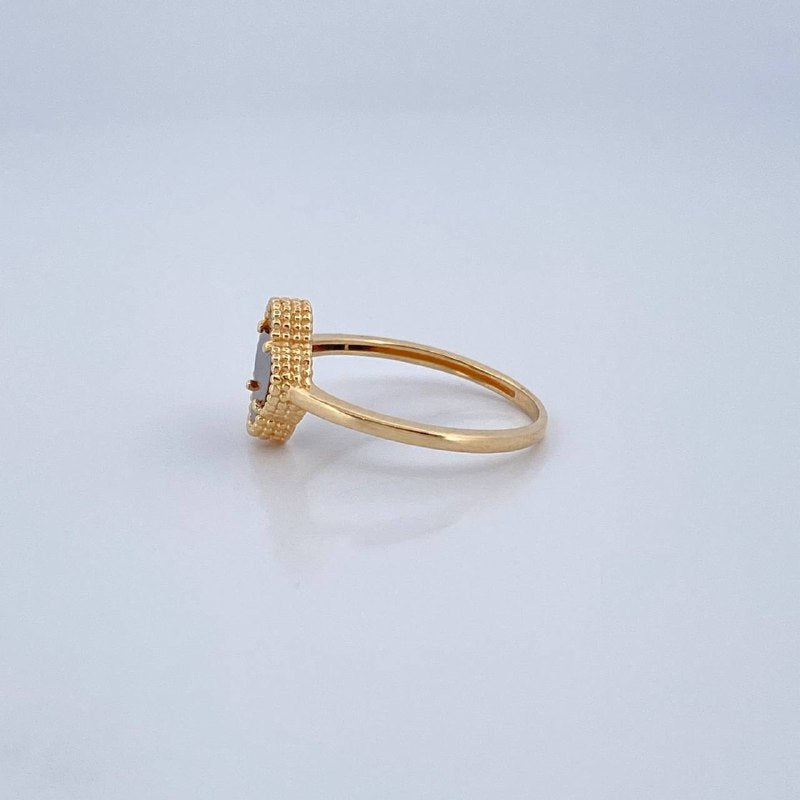 Clover Solitaire Ring 1.75gr / Size 5 3/4 / 18K Yellow Gold $