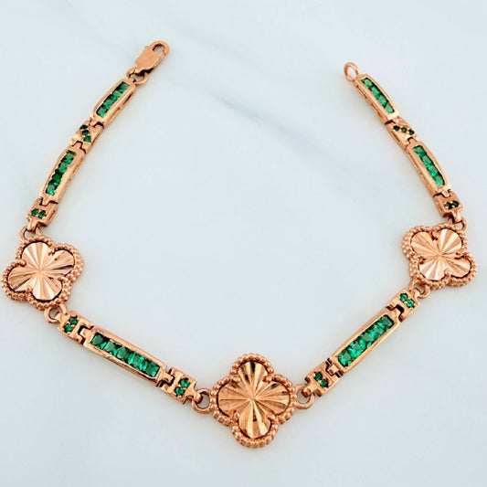 Clover Bracelet 10.45 g / 7 in / 3.4 mm 18K Rose Gold