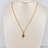 Set Cadena Lazo + Dije Cruz / 1,5 gr / 19 3/4 in Oro Amarillo 18K