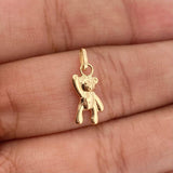 Dije Oso Manito Arriba 0.4gr / 3/4 in / Oro Amarillo 18K &