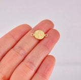 Herraje Circulo Letra J 0.55g / 3/4 in Oro Amarillo 18K