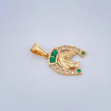 Horse Horseshoe Pendant 3.05gr / 1.1in 18K Gold $