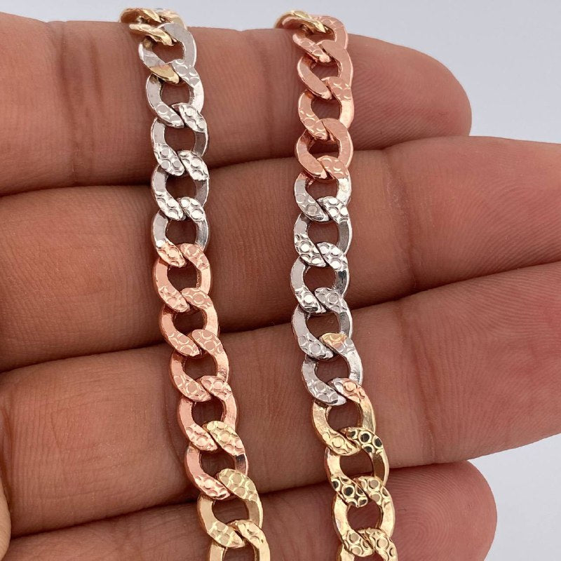 Cuban Links 20gr / 23 3/4 in / Three Golds +3 14K Italy &