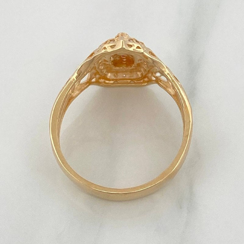 Our Lady of Guadalupe Ring 3.6 g / T7 1/4 18K Yellow Gold