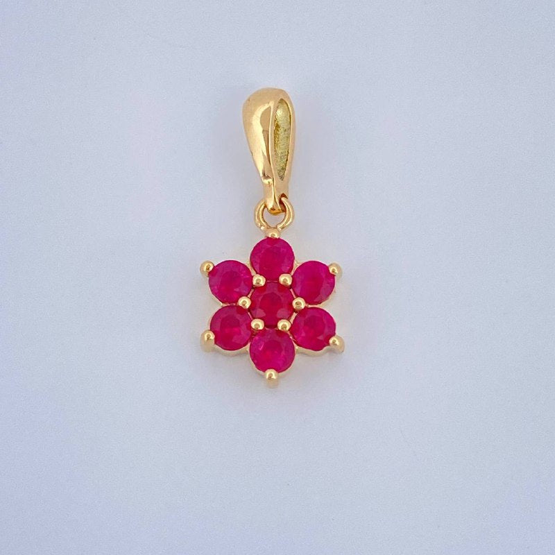 Pendant Flower Petals 0.8gr / 3/4 in / 18K Yellow Gold &