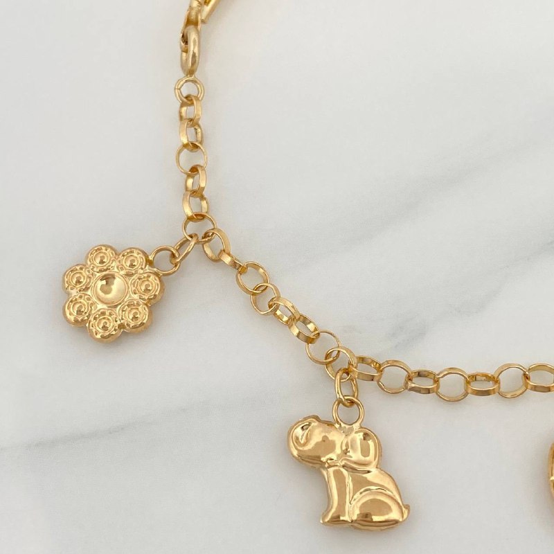 Pulso Charms 5.95 g / 6 3/4 in / 3.21 mm Oro Amarillo 18K