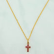Set Cadena Lazo + Dije Cruz / 1,5 gr / 19 3/4 in Oro Amarillo 18K