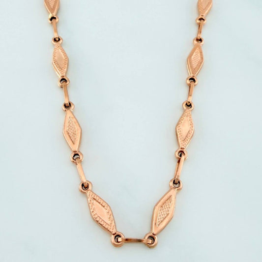 Cadena Rustica Eslabon 8.35 g / 20 in / 4 mm Oro Rosa 18K