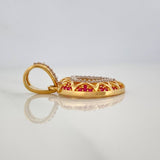 Dije Corazon 3.7 g / 1 in Dos Oros Amarillo Blanco 18K