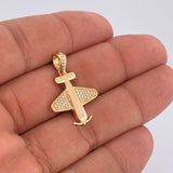 Pendant Airplane 2.75gr / 1.1in / 18K Gold $