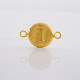 Herraje Circulo Letra I 0.4g / 1/2 in Oro Amarillo 18K