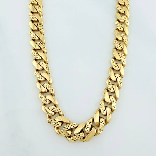 Cadena Cubana Monaco 24.15 g / 24 1/4 in / 6.3 mm Oro Amarillo 18K