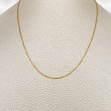 Cadena Veneciana 1.7gr / 18 in / 0.3mm Oro Amarillo +3 18K &