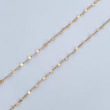 Set Cadena y Dije Flor Espejo + Virgen Guadalupe 0.6gr / Oro Amarillo 18K (Oferta) $
