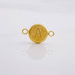 Charm Circle Letter A 0.4g / 1/2 in 18K Yellow Gold