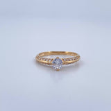 Solitaire Ring Churumbela. 2gr / Size 6 3/4 / 18K Gold &