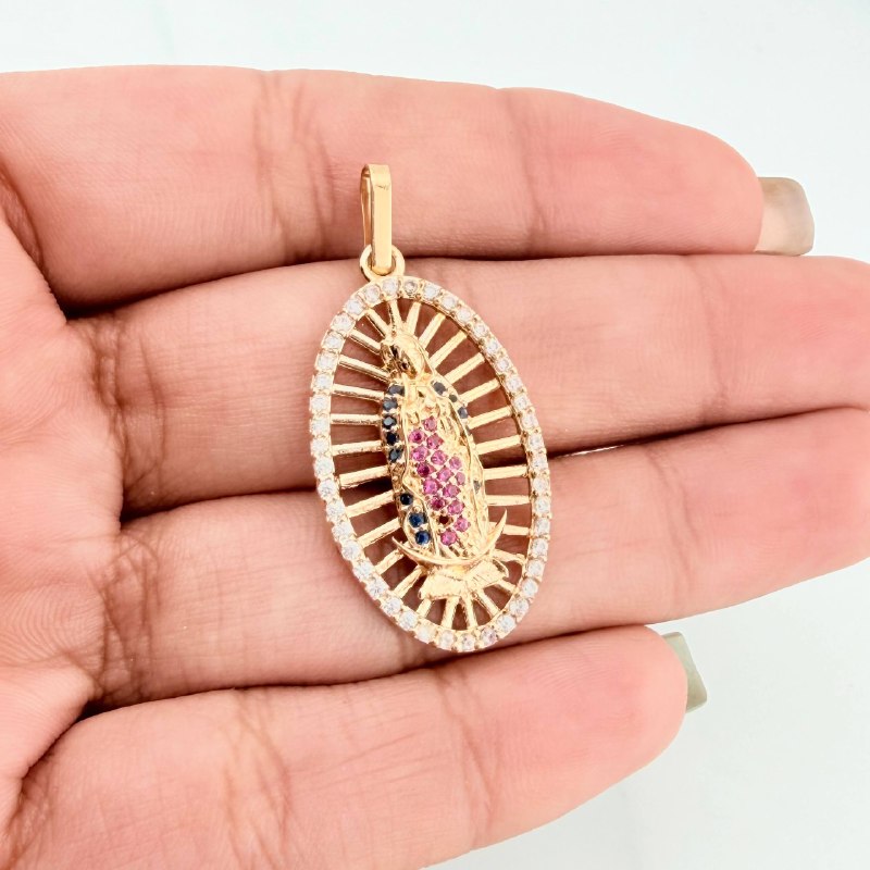 Dije Virgen De Guadalupe 3.55 g / 1 1/2 in Oro Amarillo 18K
