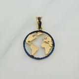 Dije Silueta Tierra 3.4 g / 1 1/4 in Oro Amarillo 18K