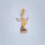San Miguel Pendant 1.8gr / 1.1in / Three 18K Golds $