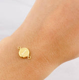 Herraje Circulo Letra I 0.4g / 1/2 in Oro Amarillo 18K