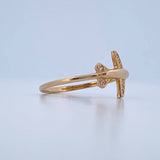 Airplane Ring 1.7gr / Size 6 / 18K Gold