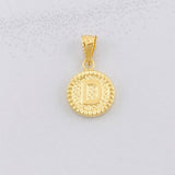 Dije Circulo Letra D 0.55g / 3/4 in Oro Amarillo 18K