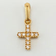 Dije Cruz Doble Faz 0.95gr / 3/4 in / Oro Amarillo 18K *