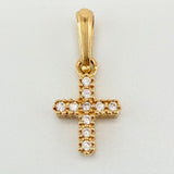 Dije Cruz Doble Faz 0.95gr / 3/4 in / Oro Amarillo 18K *