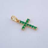 Pendant Tube Cross 0.55gr / 0.75in / 18K Gold