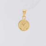 Dije Circulo Letra Y 0.4g / 1/2 in Oro Amarillo 18K