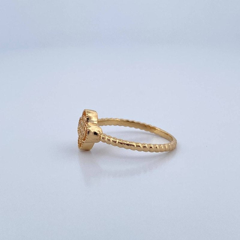Ring Clover 1.9gr / Size 5 1/2 / 18K Gold &