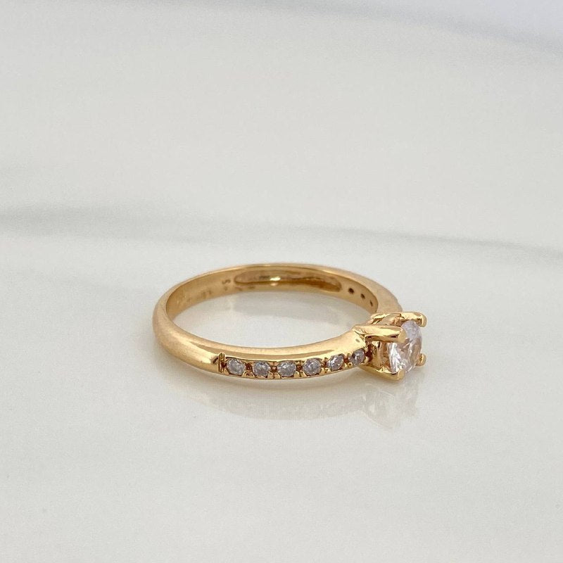 Anillo Solitario Churumbela 2.8gr / T6 3/4 / 1 in / Oro Amarillo 18K $