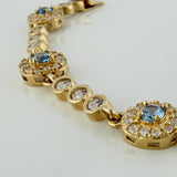 Pulso Tennis Halo 10 g / 7 1/4 in / 7.11 mm Oro Amarillo 18K