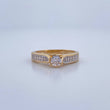 Solitaire Ring Churumbela 3.1gr / Size 6 1/2 / 18K Gold &