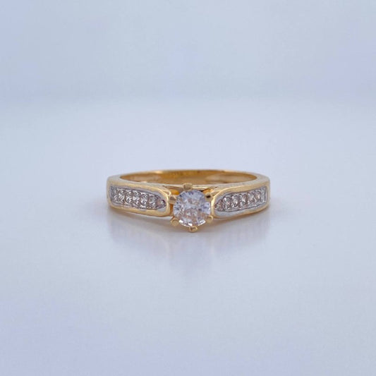 Anillo Solitario Churumbela  3.1gr / T6 1/2 / Oro 18K &