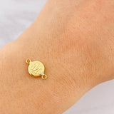Herraje Circulo Letra M 0.4g / 1/2 in Oro Amarillo 18K