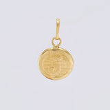 Dije Circulo Letra J 0.35g / 3/4 in Oro Amarillo 18K