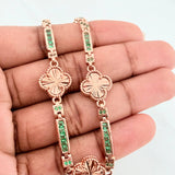 Clover Bracelet 10.45 g / 7 in / 3.4 mm 18K Rose Gold